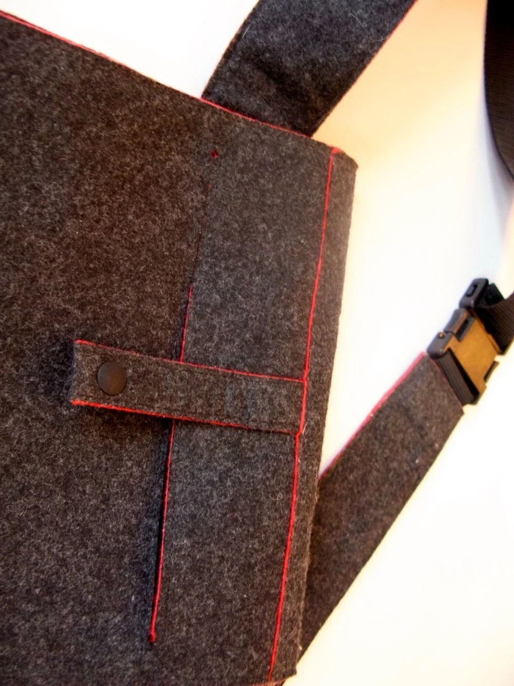 Ultra Rare Issey Miyake Pleats Please Felt Messenger Belt Bag Fanny Pack Japan